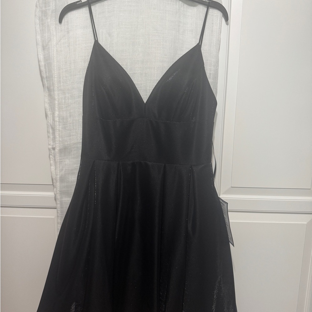 Macy's Black Evening Dress with Spaghetti Straps